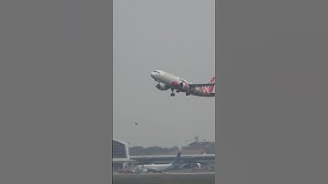 AirAsia Wonderful Indonesia Livery Takeoff Dari Bandara Soekarno-Hatta Jakarta | PK-AXV | #shorts