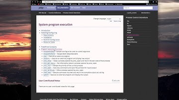 program execution functions in php