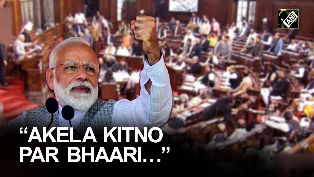 Desh dekh raha hai PMs confident reply to protesting MPs in parliament