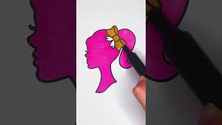 Reverse Play Barbie Princess Easy Glitter Art For Kids