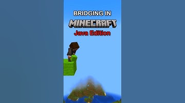 Bridging in Minecraft Java vs Bedrock #minecraft #shorts