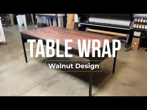 Custom Table wrap Walnut design How to install - long version - May 2022 Rm wraps