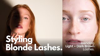 Famous Lash Extensions 101: Brown Eyelash Extensions on Blonde Client / Lash With Me / Natural Wet Lash Set Wealth