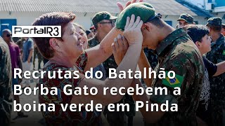 Recrutas do Exército recebem a boina verde no 2º Batalhão de Engenharia de Combate