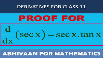 PROOF FOR DERIVATIVE OF SECX