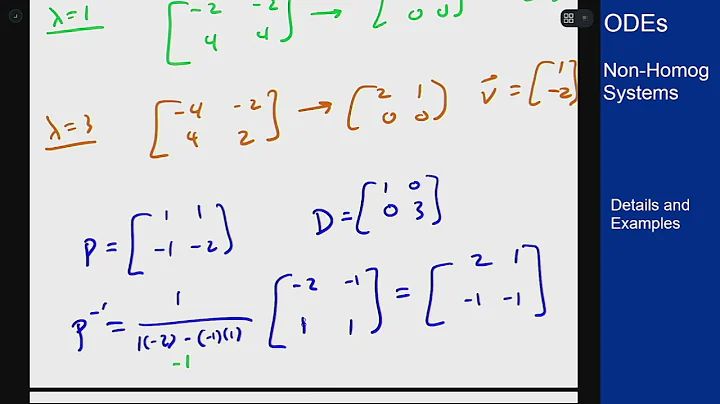 Differential Equations - Non-Homogeneous Systems - Diagonalization Example