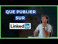 Ide post linkedin  des exemples de posts  utiliser