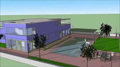 Sketchup Pro 8 ~ B&Y Modern House "Animation" [HD]