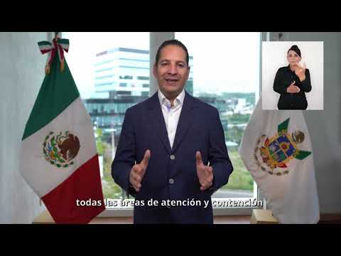 Mensaje de alerta del gobernador de Querétaro por COVID-19