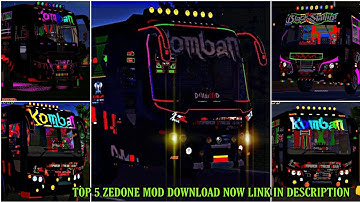 Top 5 ZEDONE MOD For Bus simulator Indonesia,With Full DJ LIGHTs Download now Link in Description 👇