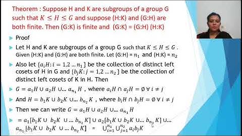 index of a  subgroup