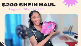 $200+ MINI SHEIN SUMMER HAUL | bags,outfits,heels,sandals (other video got deleted) 😭