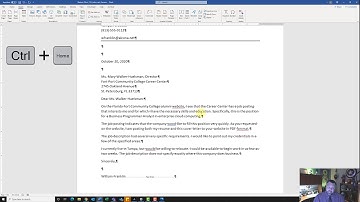 Word 365 Chapter 12 Letter and Resume Grader Project Walkthrough
