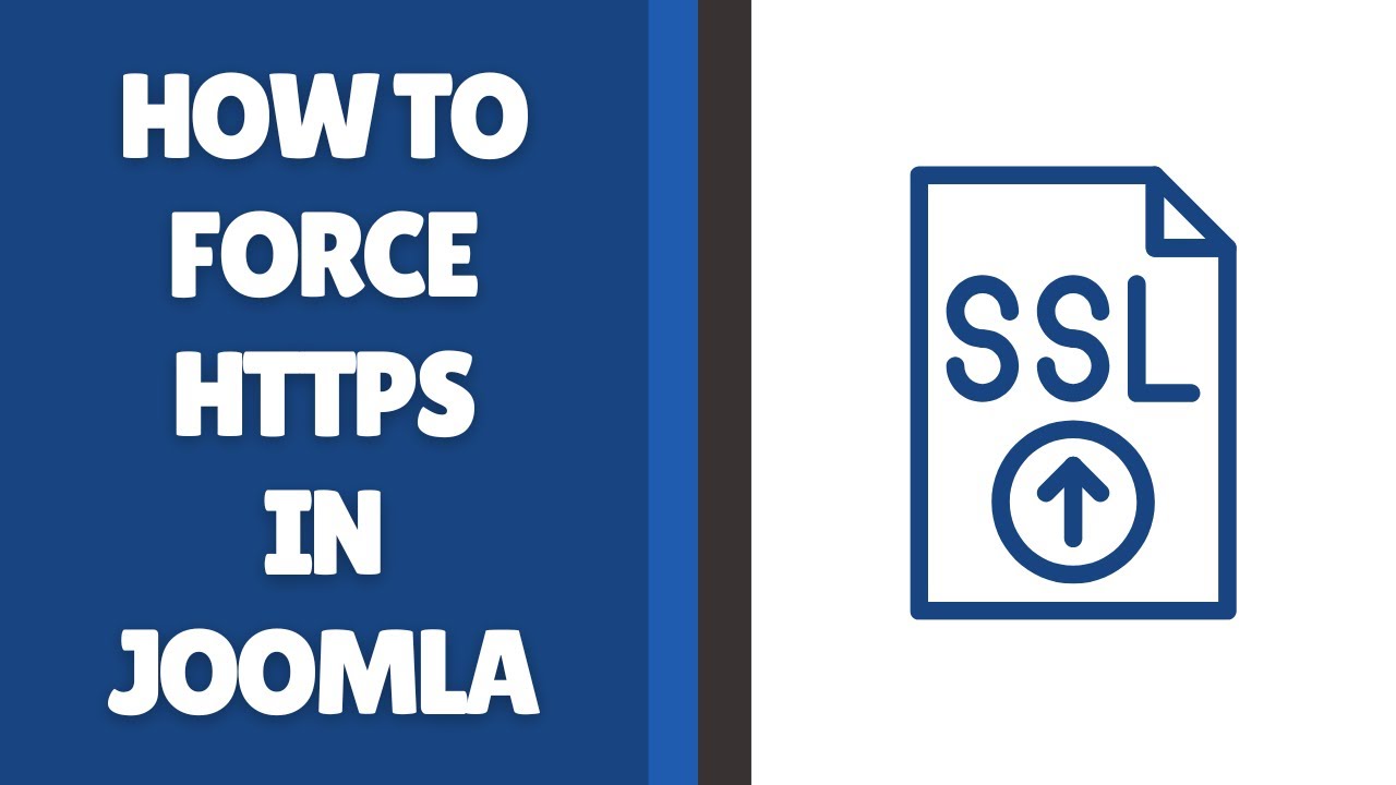 How to Force HTTPS in Joomla - YouTube