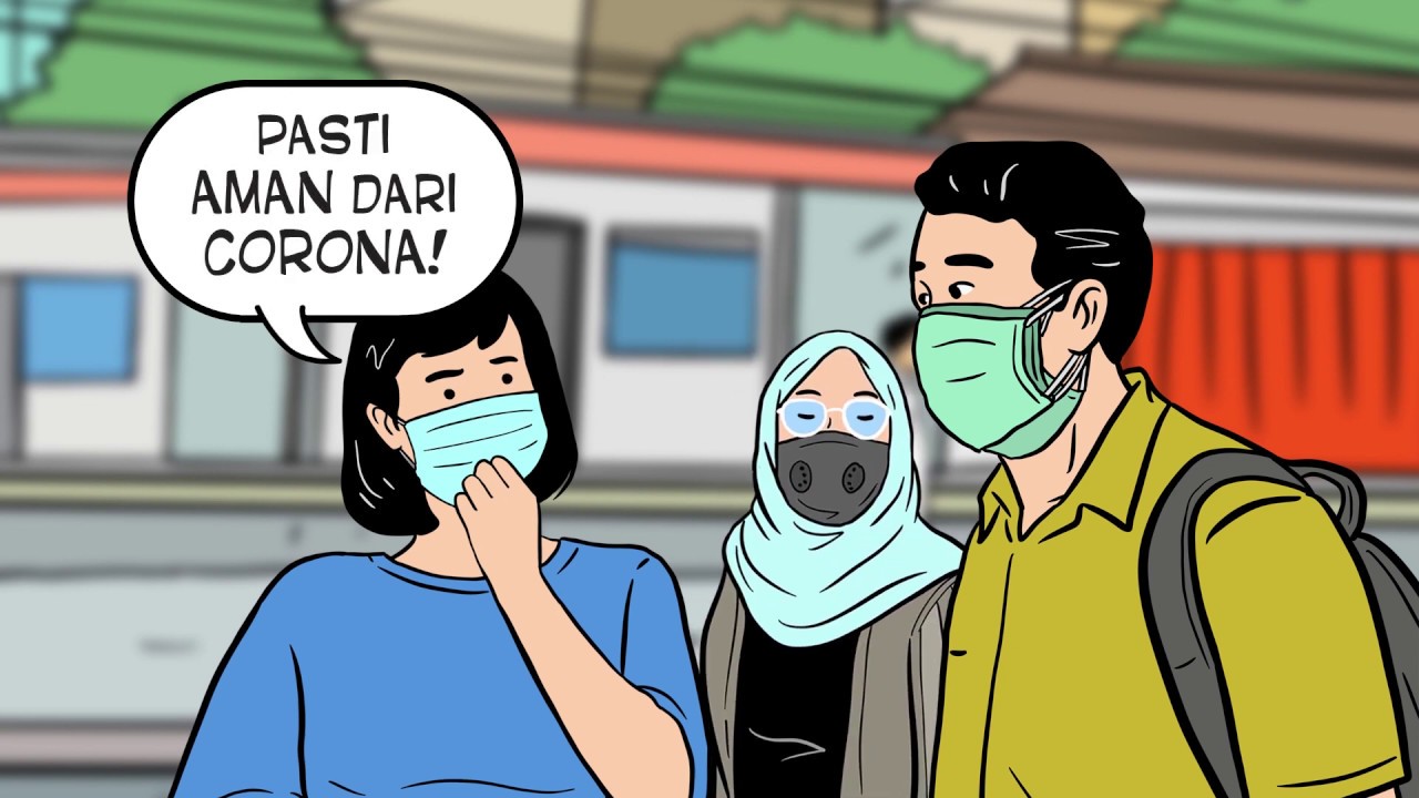 Gambar Kartun Santri Pakai Masker  Gambar Kartun Orang 