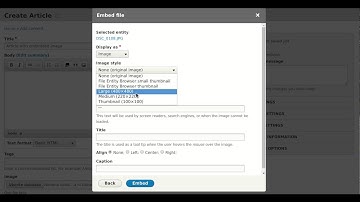 Entity embed in Drupal 8
