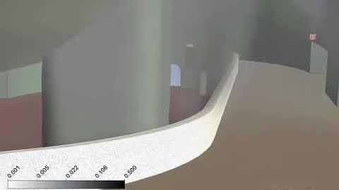 ANSYS Fluent illustrating the propagation of smoke