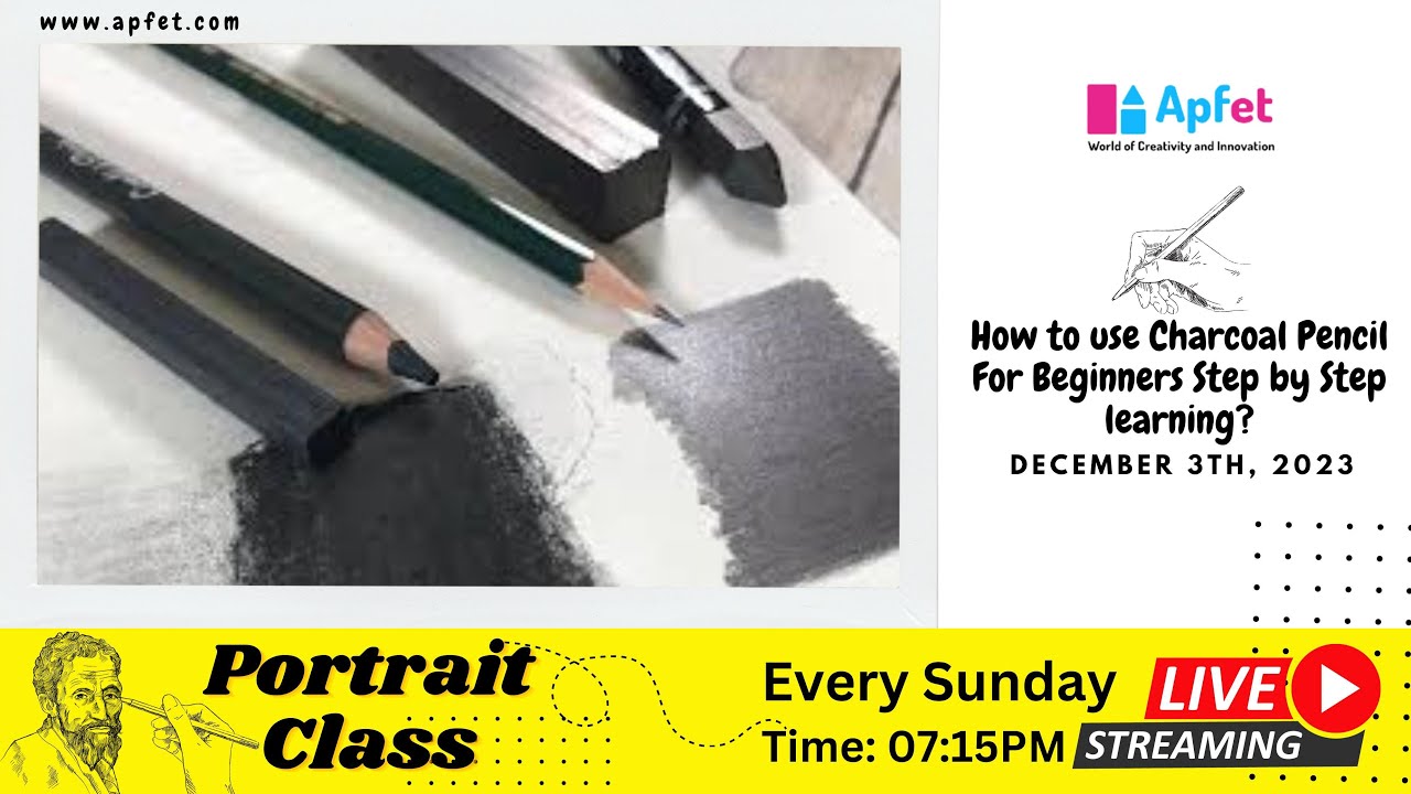 🔴How to use Charcoal Pencil For Beginners Step by Step learning? - YouTube