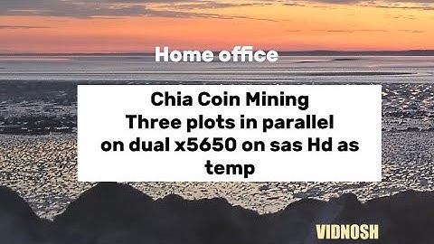 Chia coin mining. Three plots parallel on dual x5650. How does it work out.