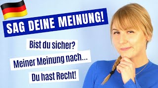 Speak German: expressing opinions with arguments, suggestions and solutions │ Learn German A2-B2