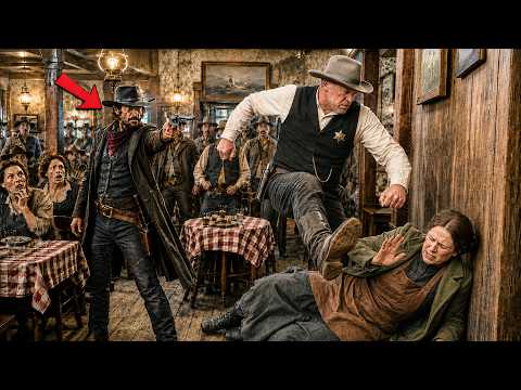 "Please Help Me…" She Was Kicked Before the Entire Saloon — Until an Outlaw Cowboy Drew His Gun