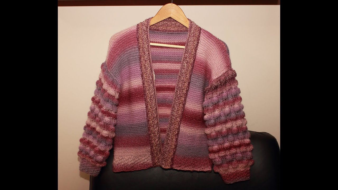Cardigan tricotat Raspberry - PRIMA PARTE