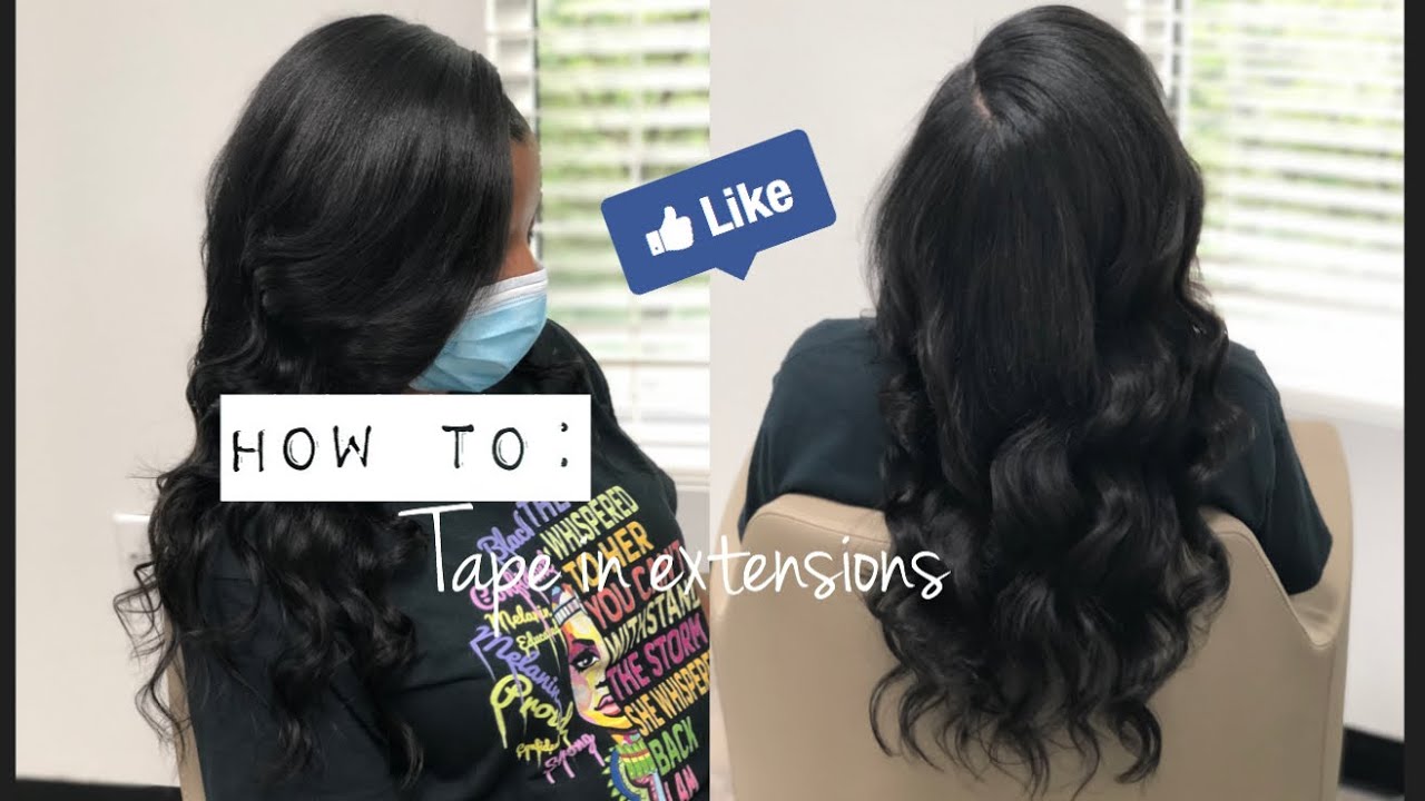 Tape in extensions on natural hair YouTube