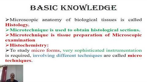 MICROTECHNIQUE BASIC