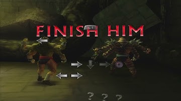 Mortal Kombat Shaolin Monks - Goro & Kintaro VS Reptile (NPC Fatality Fix Demonstration)