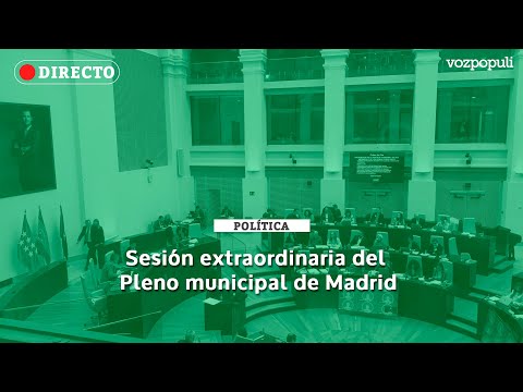 🔴 EN DIRECTO |  Sesión extraordinaria del Pleno municipal de Madrid