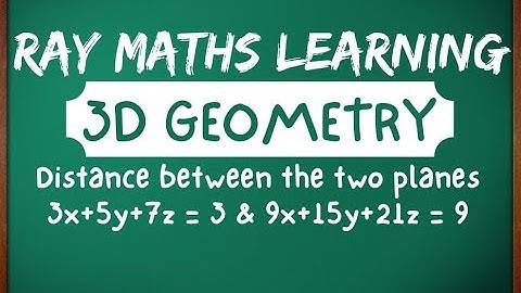3D Geometry | Distance of two planes Sum | Class 12 | Maths | Tamil