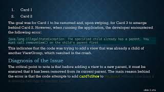 Solving the Android Studio CardView Swipe Issue: How to Handle View Removal and Addition Correctly