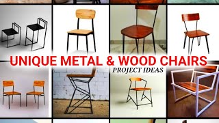 METAL AND WOOD CHAIRS DESIGNS COMPILATION / INDUSTRIAL TYPE PROJECT IDEAS / welding and woodworking