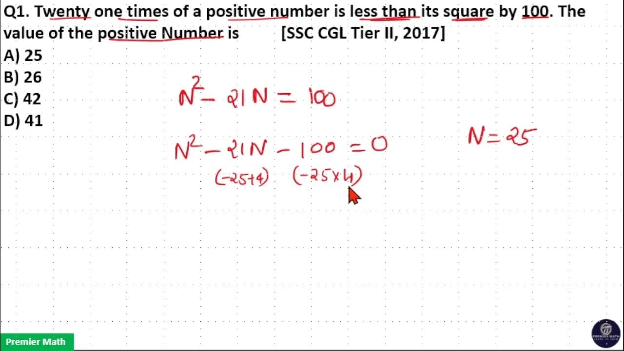 twenty-one-times-of-a-positive-number-is-less-than-its-square-by-100