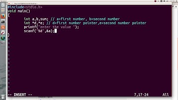 Add two numbers using pointers | C Programming | Ubuntu | Linux