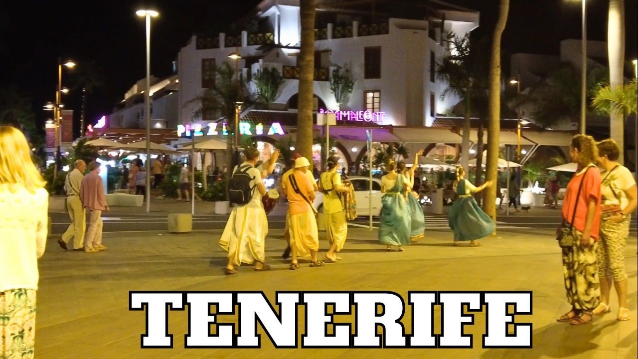 TENERIFE Plimbare de Seară în Playa de las Américas | Atmosferă de Vacanță în Tenerife Insule Canare