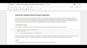 Stochastic Gradient Descent para Regresión con Python.