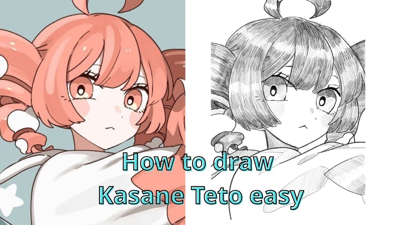 How to draw kasane Teto easy. #tak #ppp #deco27 #チェリーポップ #重音テト #初音ミク ...