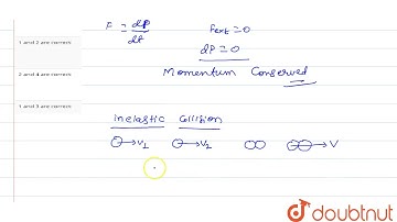 Which of the following statements is false for collisions-(1)Momentum is conserved in elastic co...