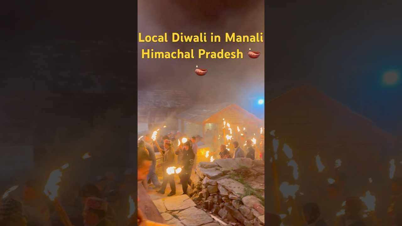 Local Diwali festival in Manali #shorts #manali #travel