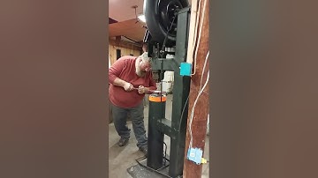 blacksmith  power hammer  in slow motion