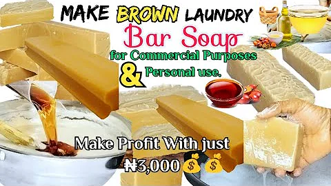 How To Make Brown Laundry Bar Soap With Palm Kernel Oil And  Palm Oil For Commercial Purposes...