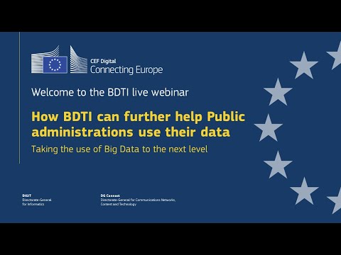 CEF Webinar - How is BDTI further encouraging public administrations to use their data 18.06.20