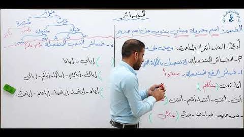 مادة اللغة العربية للصف الاول متوسط : الضمائر