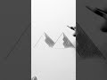 How to draw a simple mountain and a sun| Beginner Pencil |  AI-made #PencilSketch #Shorts #aiart