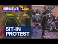 Propalestinian activists stage sitin at melbourne university  9 news australia