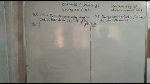 Sums on complementary and Supplementary angles. Class 9,Ex.6(a)Question 8,9.