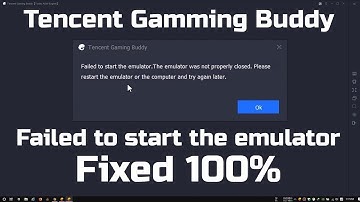 How To Fixed The Error Of FAILED TO START THE EMULATOR ? ULTIMATE FIX FOR TENCENT GAMING BUDDY