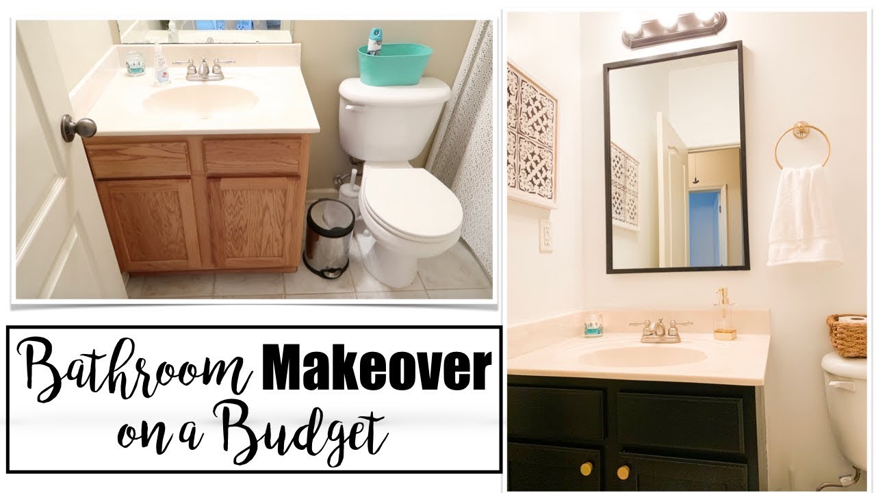 GUEST BATHROOM BUDGET MAKEOVER - YouTube