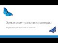 Осевая и центральная симметрии. Видеоурок для 6 класса.